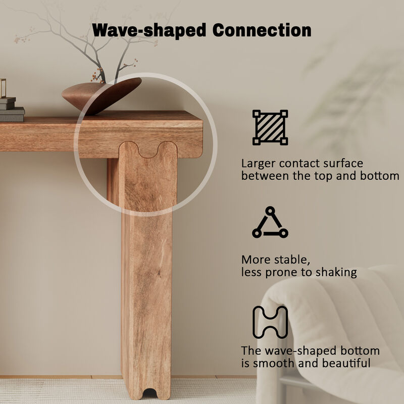 Merax Farmhouse Entryway Table Narrow Console Table