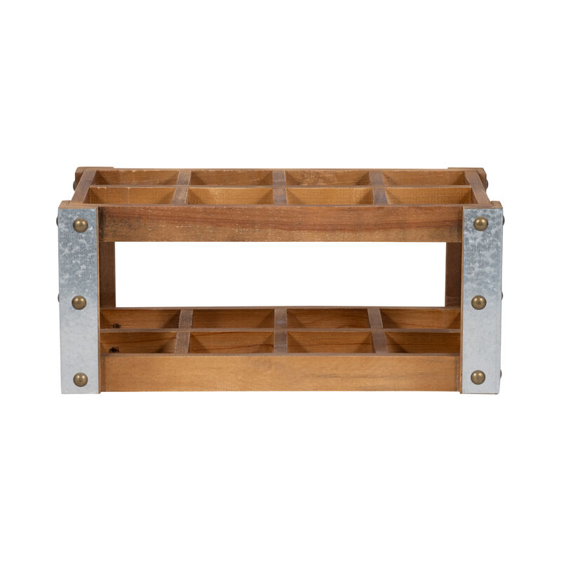 Wooden 8-Bottle Wine Rack image number 0