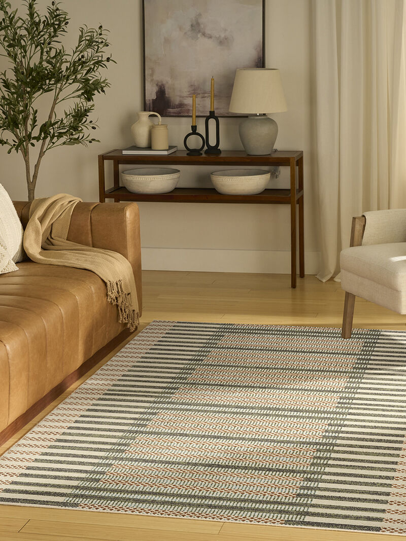 Nordic NRC15 Ivory/Multicolor 5' x 7' Rug