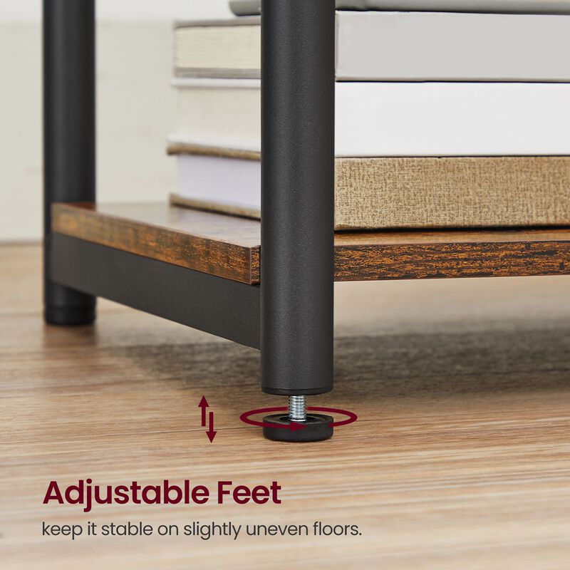 Side Table with Charging Station - Convenient End Table Featuring USB Ports and Outlets
