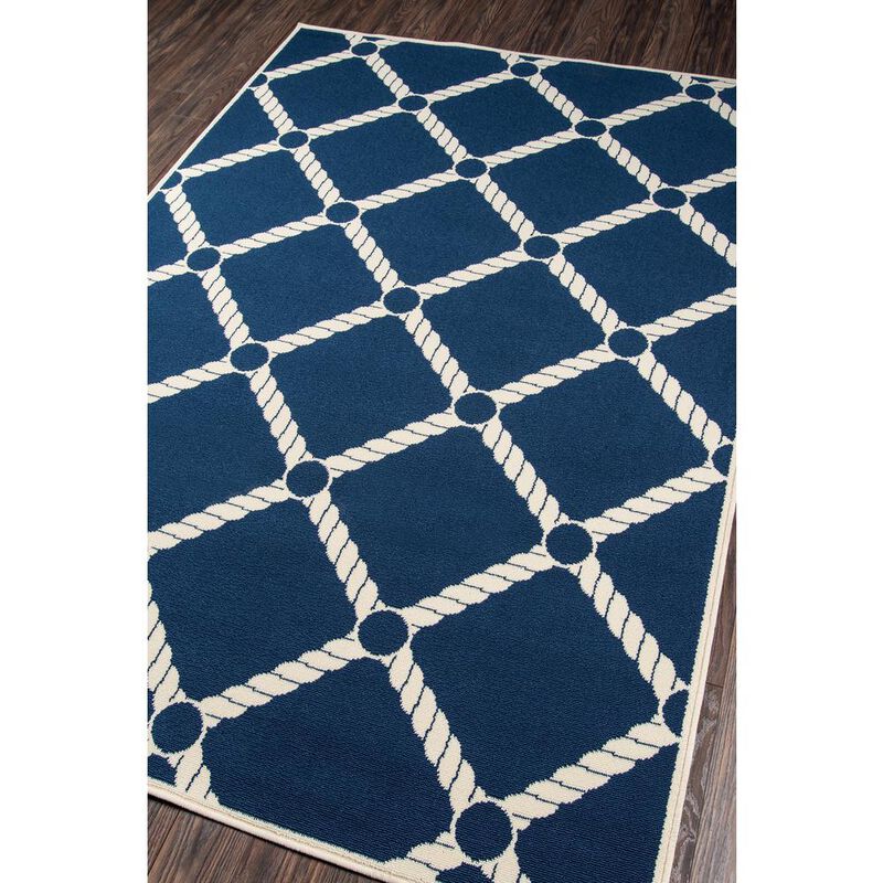 Momeni Contemporary Rectangle Area Rug, Navy, 5'3 X 7'6
