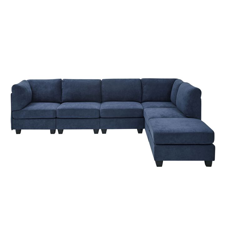 Drudjo L‑Shape Configurable Removable Cushions Sectional Sofa