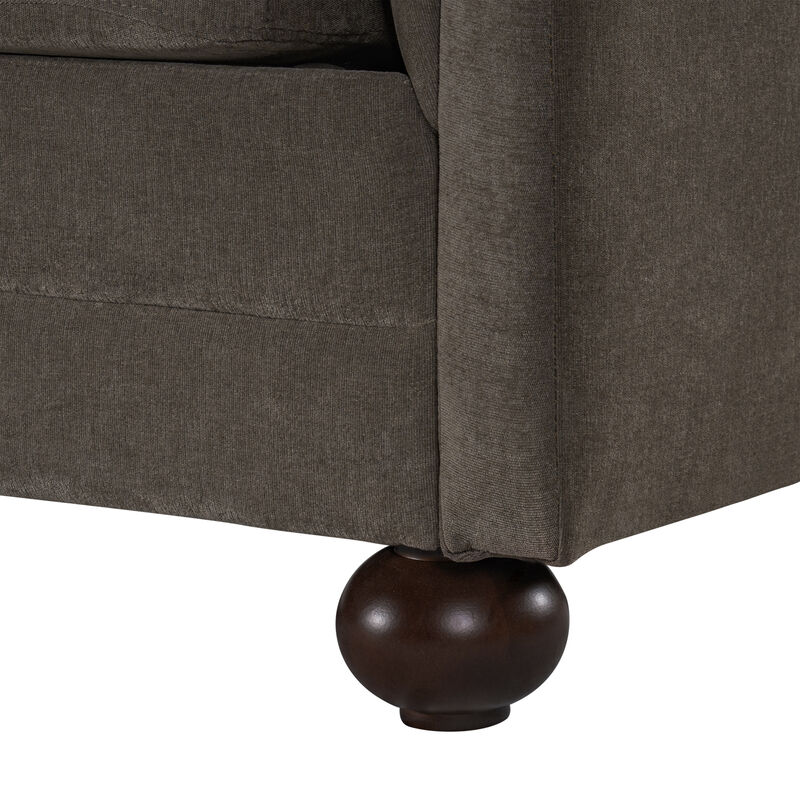 Gaxgox Modern Chenille 3 Seater Sofa image number 4