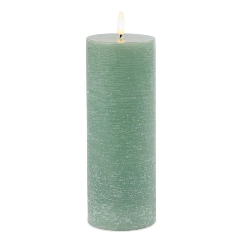 HomeRoots Set of Two Unscented Candle Flameless Pillar Candles image number 2