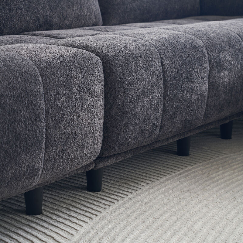 Vindhu 141.73'' Chenille Upholstery Material Modular Sofa image number 5