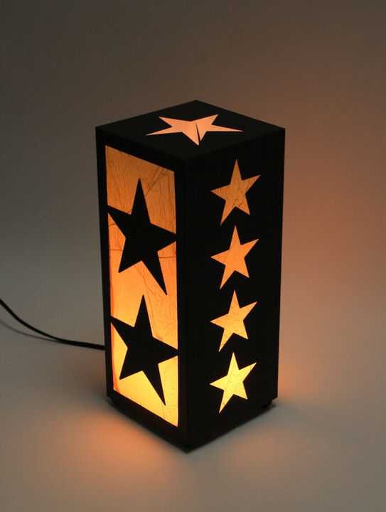 Western Star Black and Yellow Metal Light Box Accent Lamp