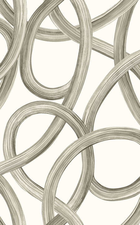 Calix White Twisted Geo Wallpaper