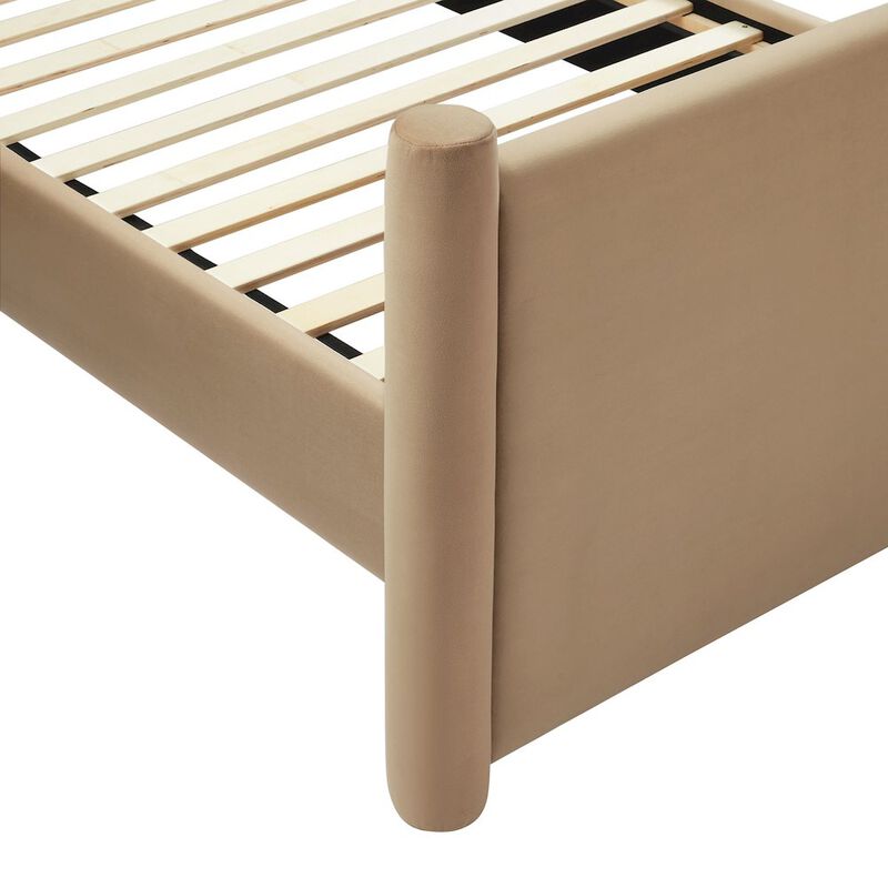 Rael Performance Velvet Full Platform Bed image number 6