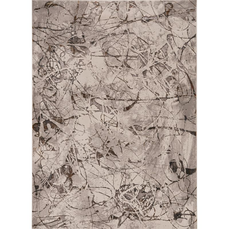 Inspire 7502 Ivory/Grey Escape Area Rug, Size - 3'3 x 4'7