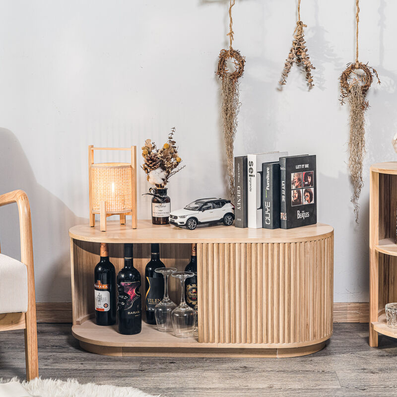 Wooden coffee table with storage