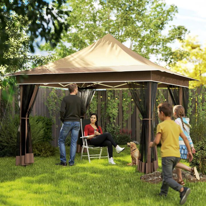 Hivvago 12x12 Pop Up Canopy Tent with Mesh