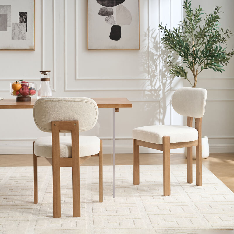 Merax Farmhouse Wooden Dining Chairs Set of 2 image number 3