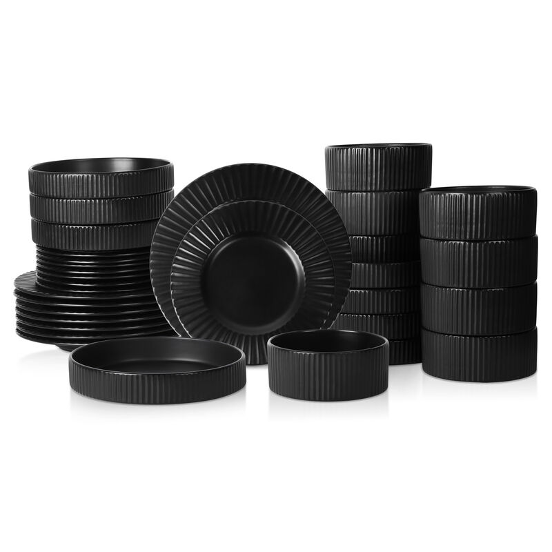 Christian Siriano Lusso Stoneware 32 Piece Dinnerware Set