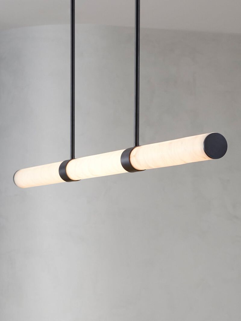 Beacon Lighting Luella Alabaster Linear Pendant Light LED Kitchen Island Pendant image number 2