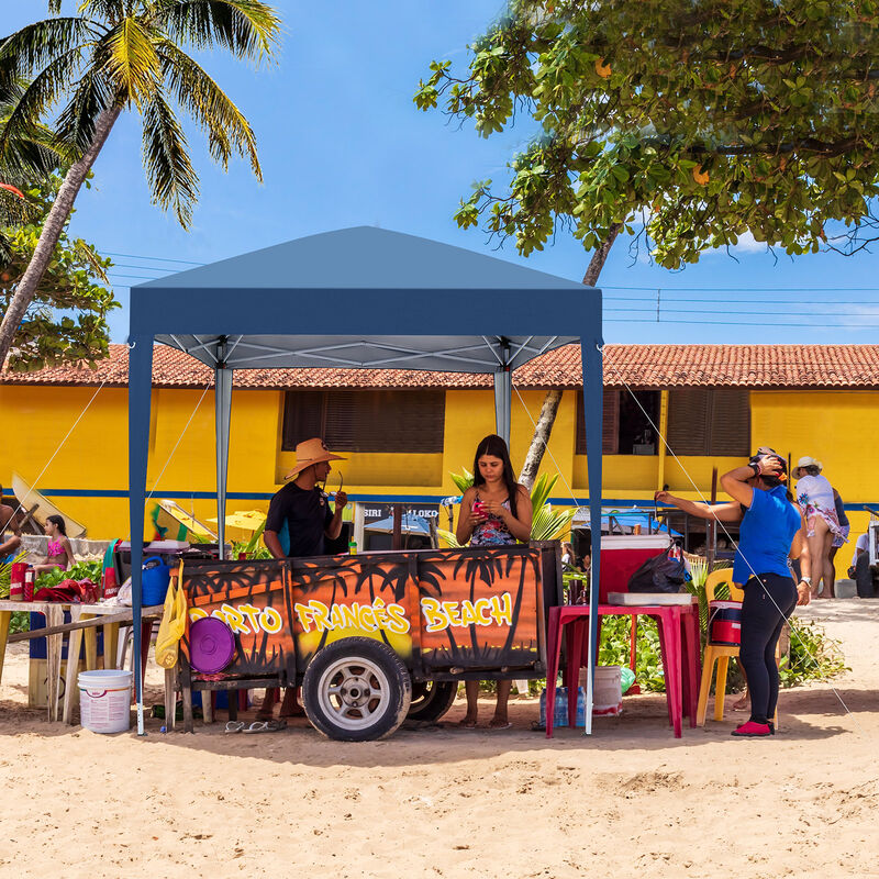 Waterproof Right-Angle Folding Tent Portable Canopy with Two Doors & Two Windows for Outdoor Events