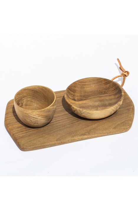 Rectangular Cutting Board & Bowls