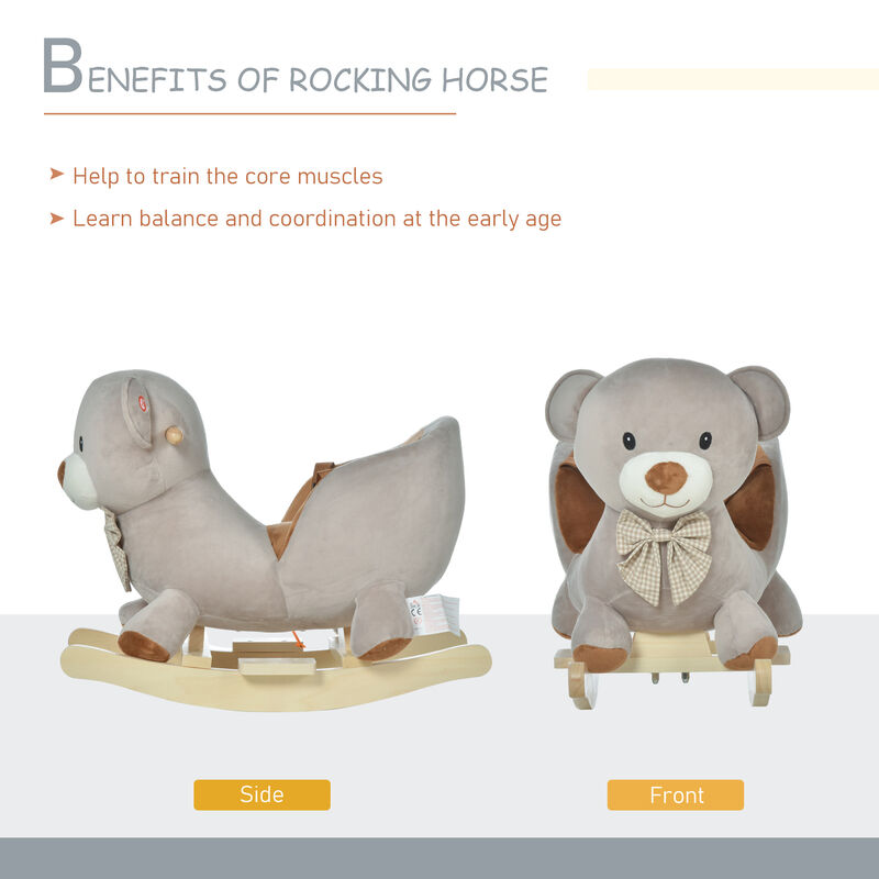 BreeBe Plush Bear Rocking Chair for Toddlers image number 4