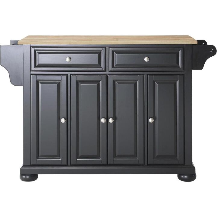 Alexandria Wood Top Full Size Kitchen Island/Cart