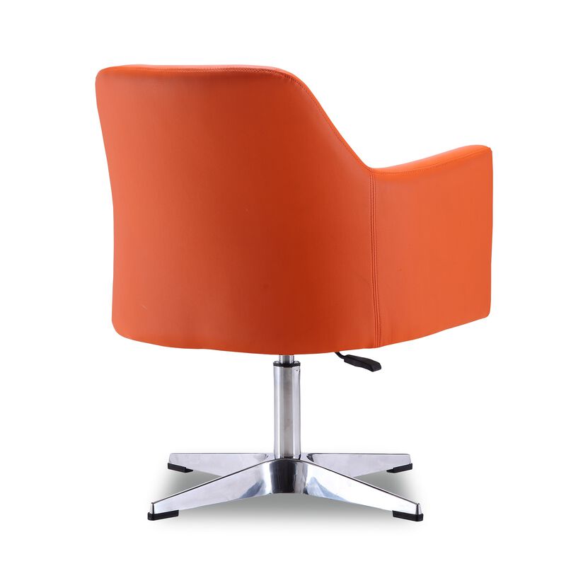 Pelo Orange Swivel Chair