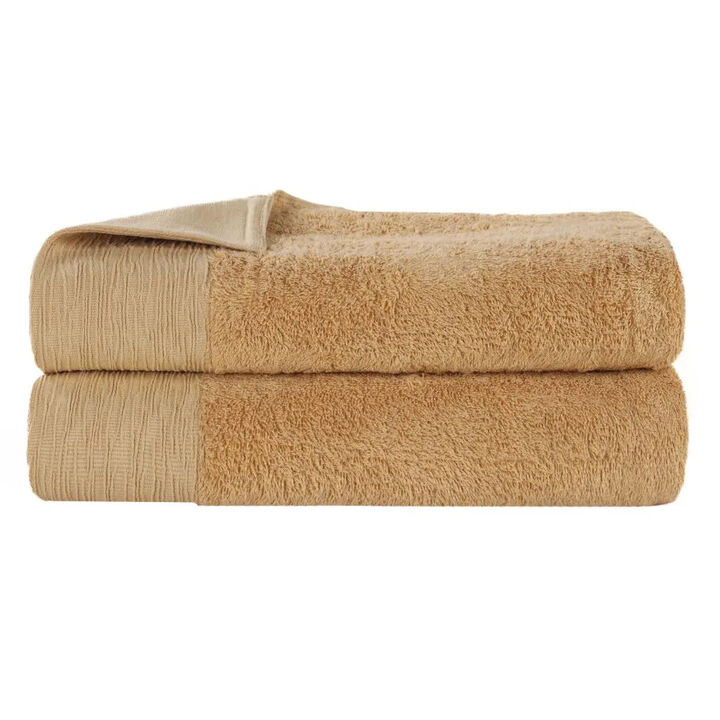 Absorbent Rayon Wicker Bath Sheets 2-Piece Set for Everyday Use