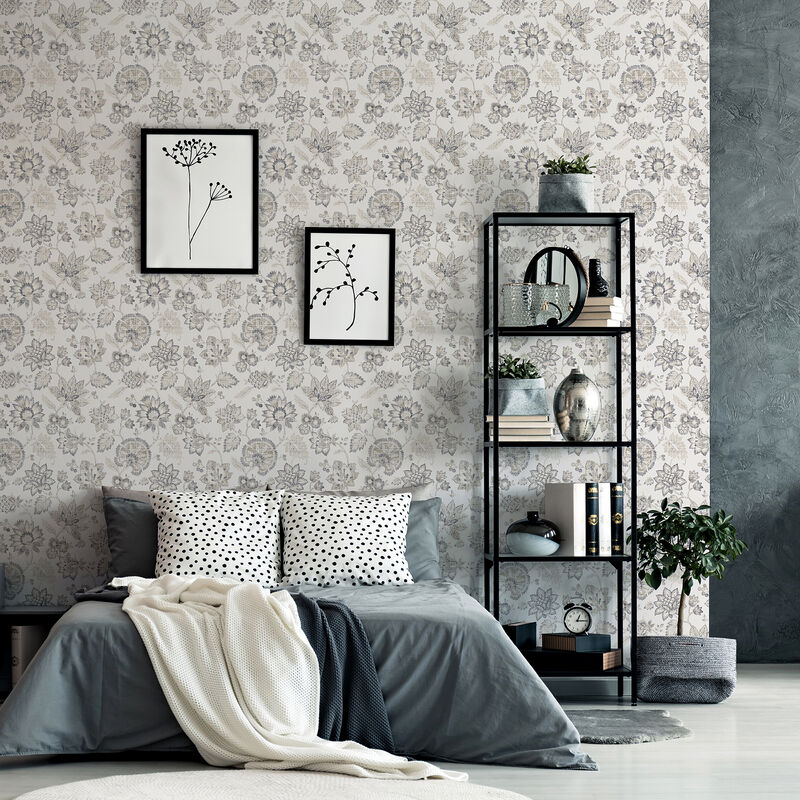 Prudie Denim Jacobean Trail Wallpaper image number 2