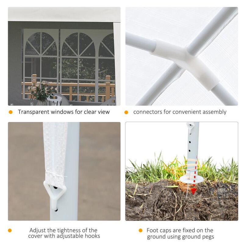 Hivvago 20x10 Outdoor Party Tent with Window Sidewalls image number 6