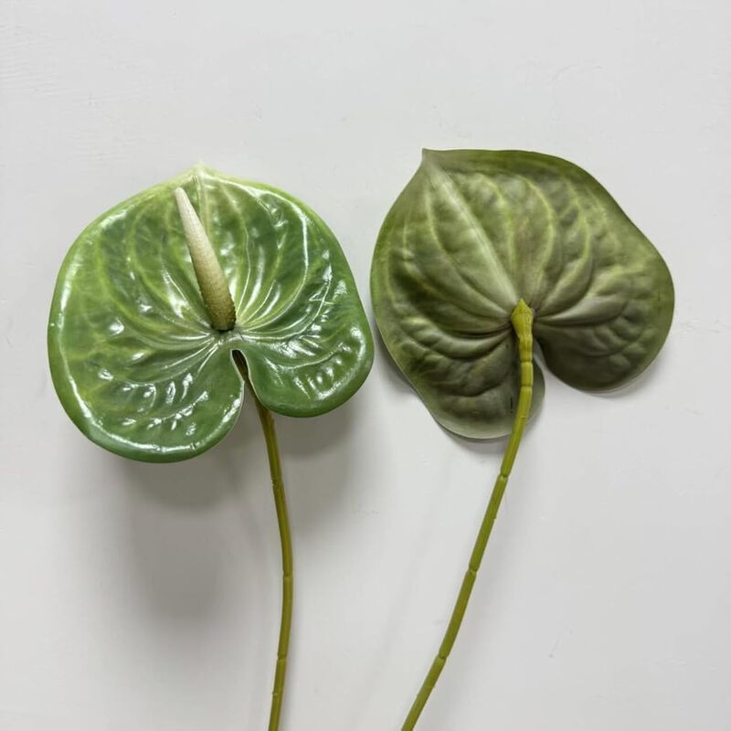 5 Piece Green Artificial Lily Flower Stems Wedding Centerpiece Decor image number 3
