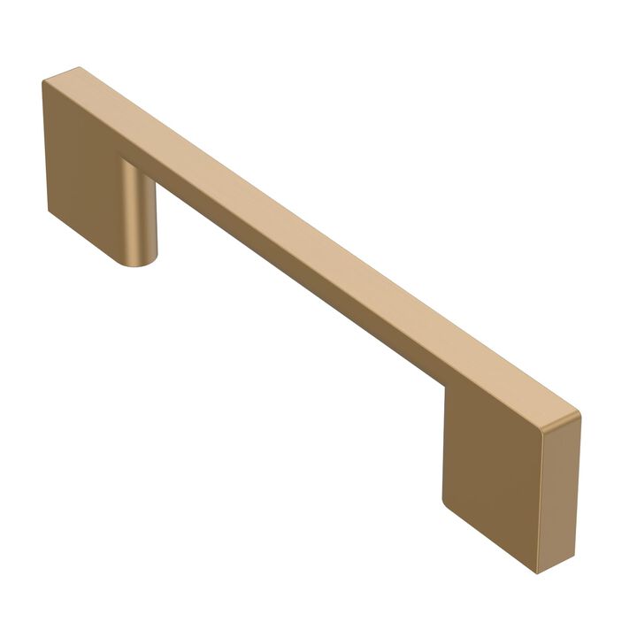 Alzassbg 5 Pack Champagne Bronze Cabinet Pulls, 3-3/4 Inch(96mm) Hole Centers Rectangle Cabinet Handles Kitchen Pulls for Drawer