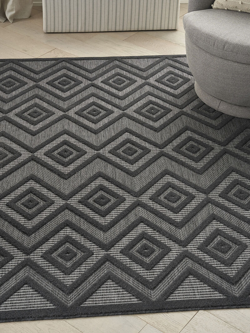 Versatile NRV01 Charcoal/Black 6' x 9' Rug