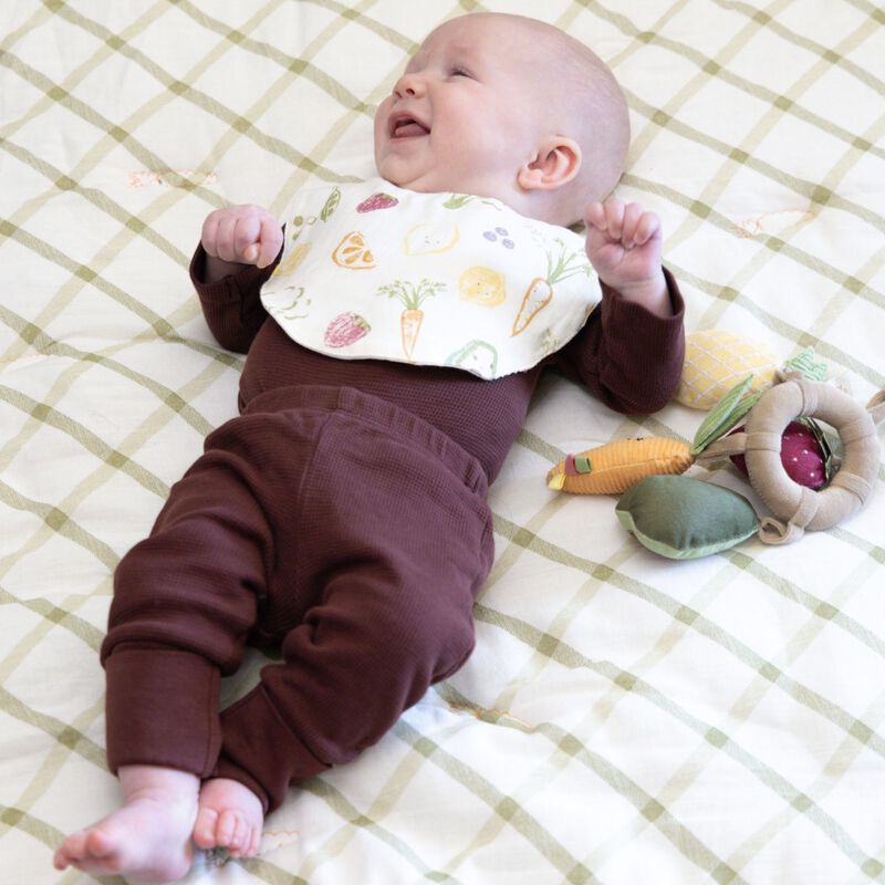 Clementine Fruits & Veggies Cotton Quilted Blanket image number 7