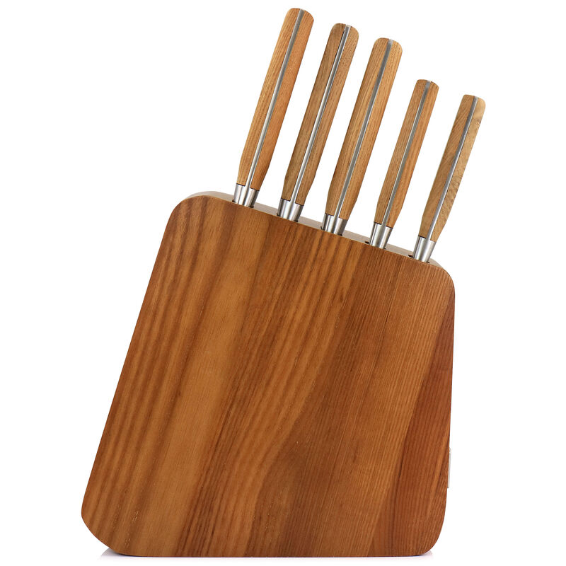 Cravings by Chrissy Teigen 6 Piece Stainless Steel Cutlery and Wood Block Set