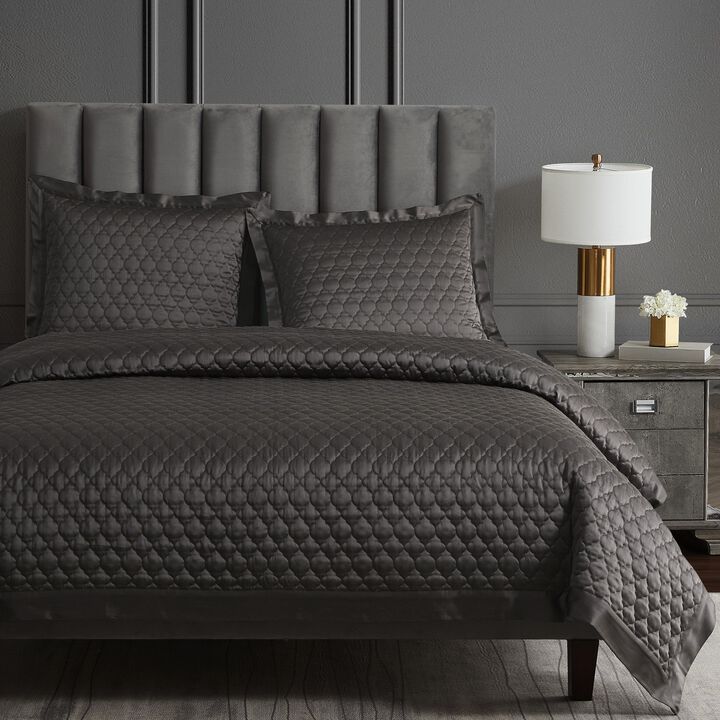 High Shine Espresso King Quilt Set