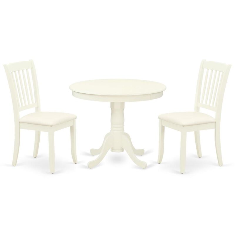 Dining Room Set Linen White, ANDA3-LWH-C