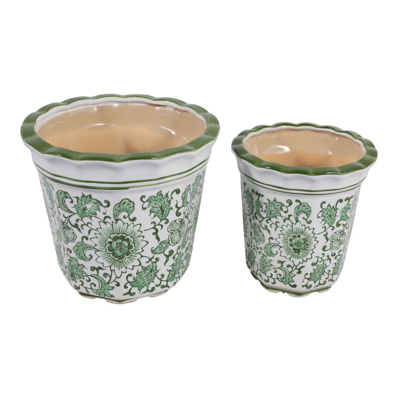 S/2 Chinoiserie Pot Planters image number 3
