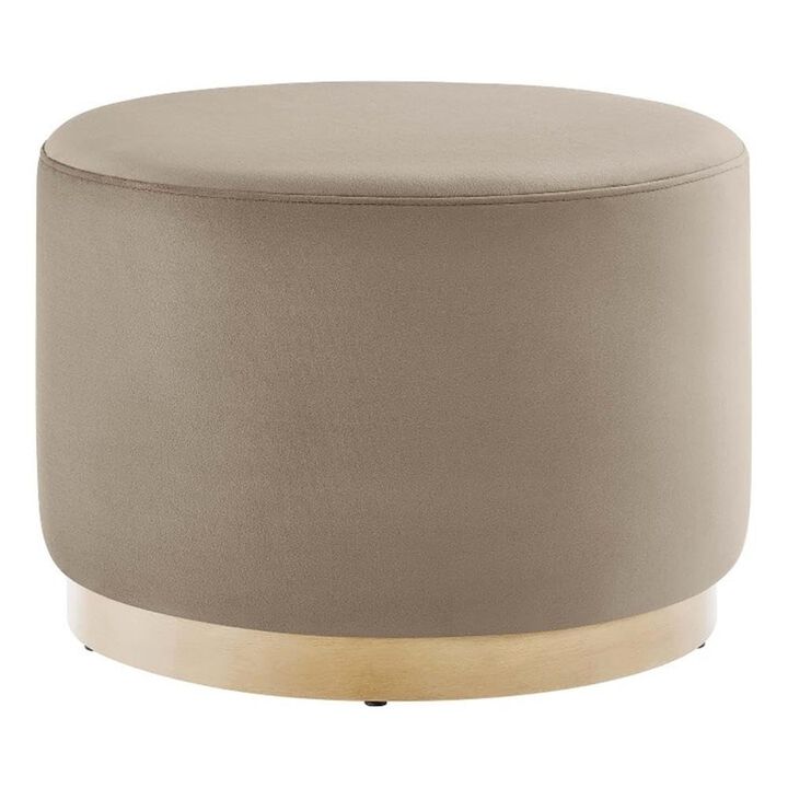 Modway Large 23" Round Performance Velvet Upholstered Upholstered Ottoman
