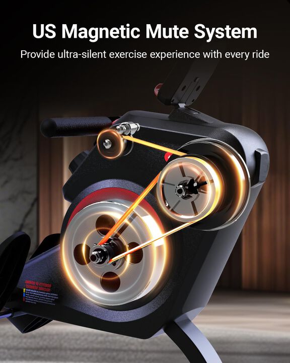 HARISON Magnetic Rowing Machine, Bluetooth App, 16 Resistance Levels, Quiet Rail, 350 lb Capacity (HR-W10)