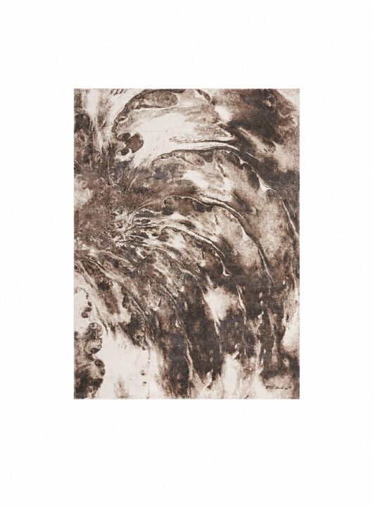 HomeRoots 4' X 6' Tan Abstract Power Loom Area Rug