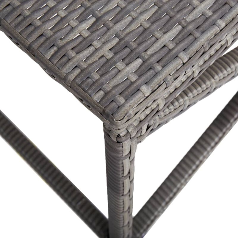 vidaXL Garden Bench 31.5" Poly Rattan Gray