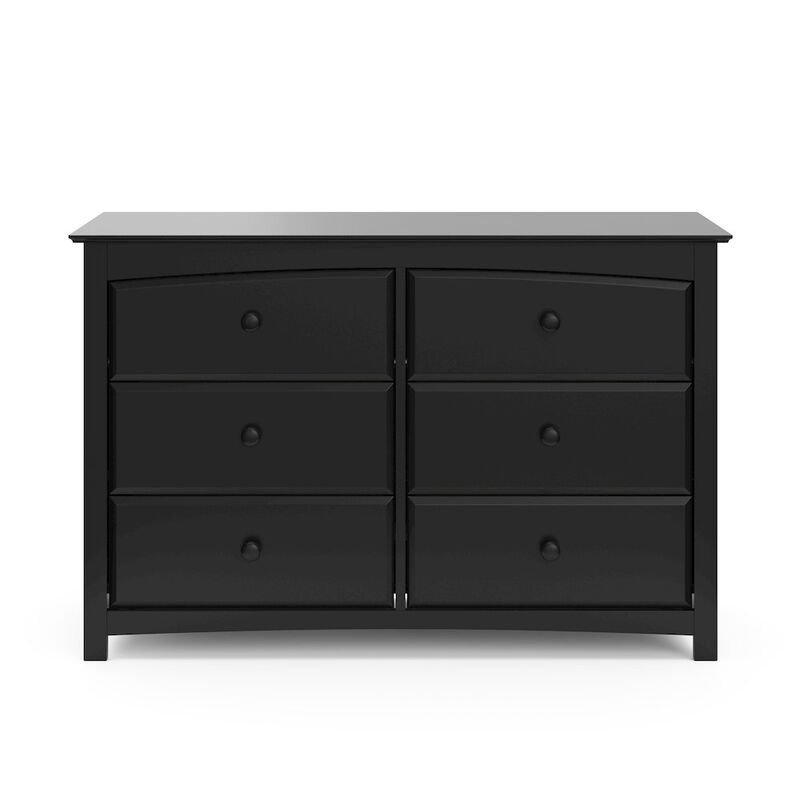 Storkcraft Kenton 6 Drawer Universal Double Dresser - Black