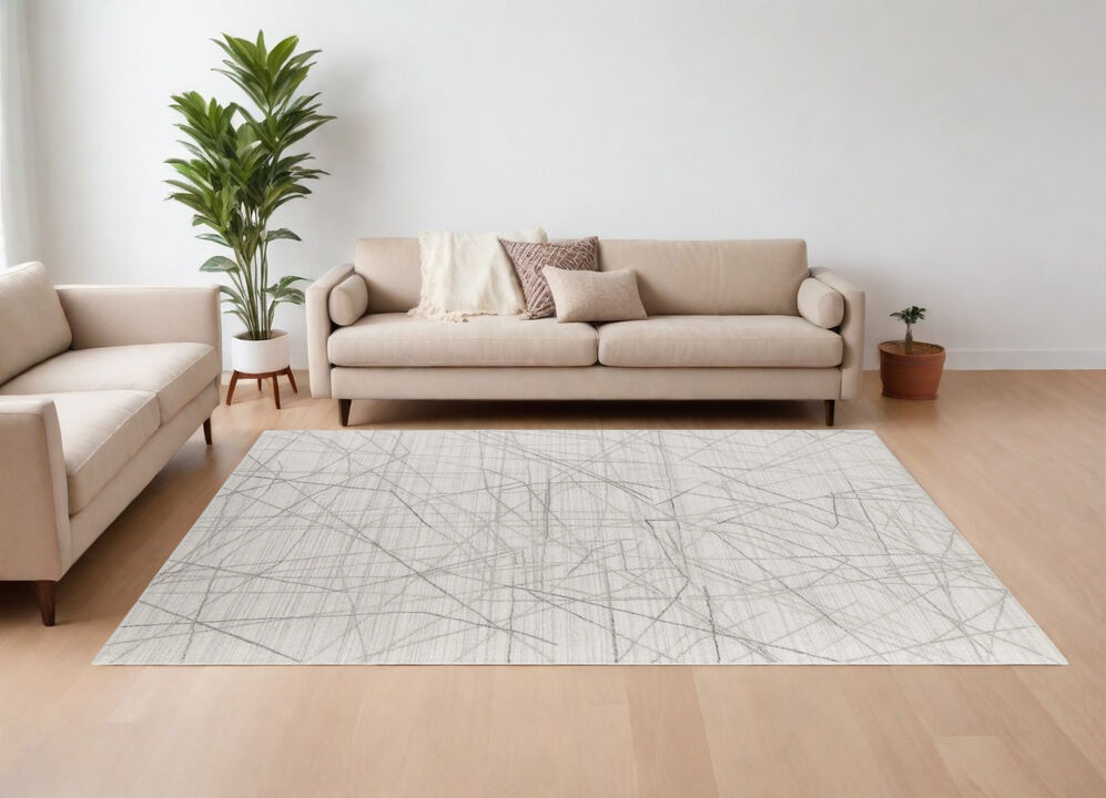 HomeRoots Abstract Hand Woven Area Rug