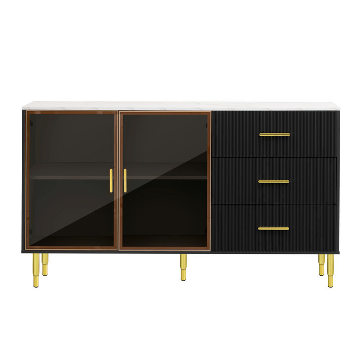 Merax Modern Sideboard MDF Buffet Storage Cabinet