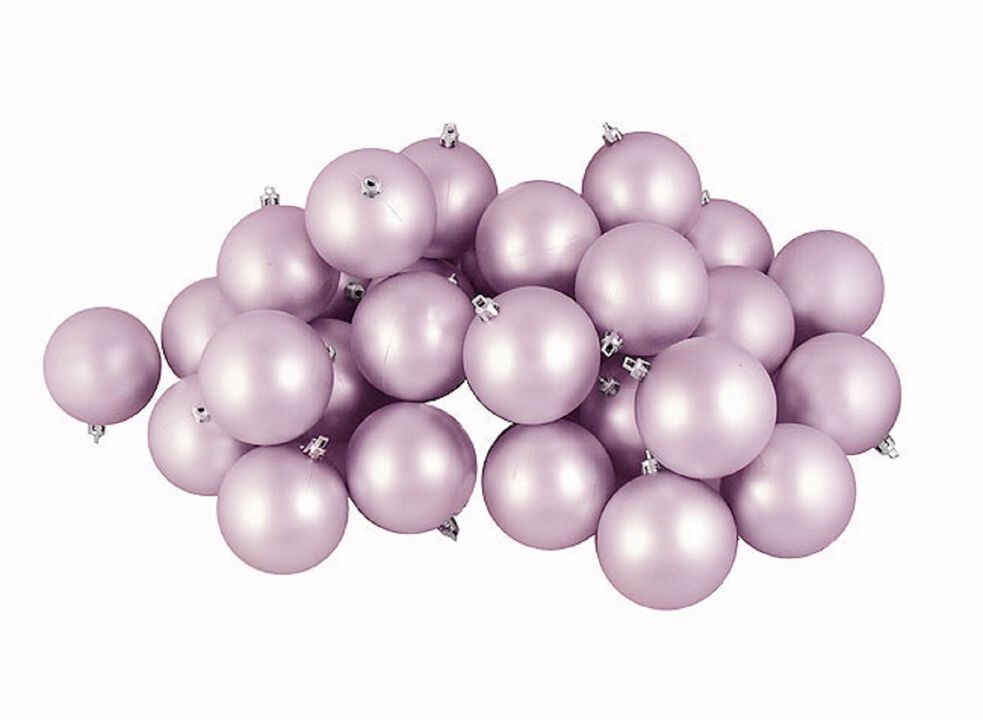 12ct Lavender Shatterproof Matte Christmas Ball Ornaments 4" (100mm)