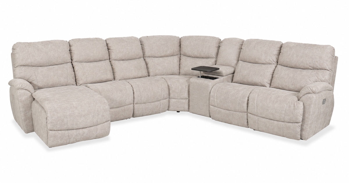 Trouper Stucco 6-Piece Power Sectional with Left Arm Facing Chaise