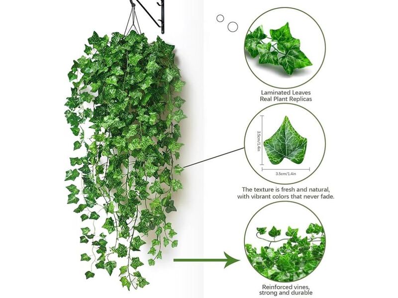 50 Pack Artificial Greenery Plants Outdoor Garden Porch Decor image number 2