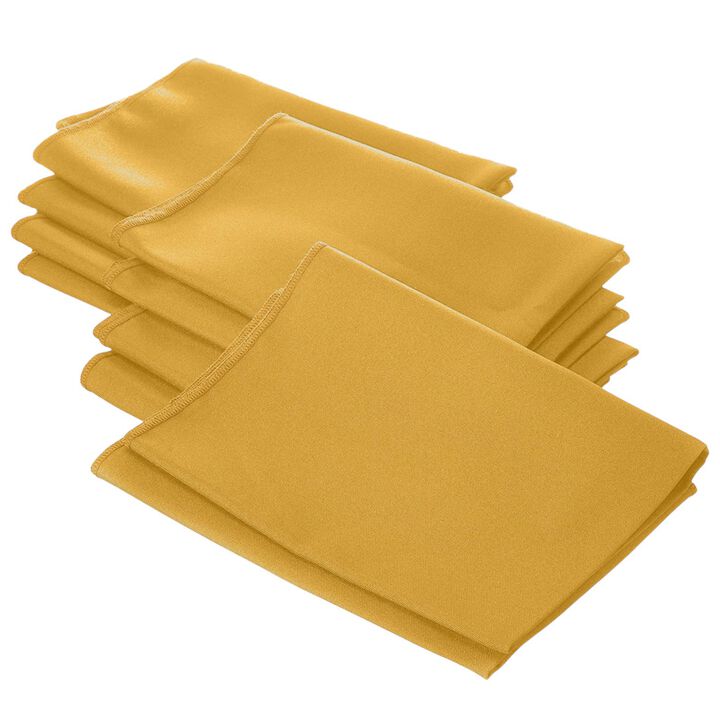Polyester Poplin Cloth Napkins 18 by 18 Inch, Pack of 10 for Parties