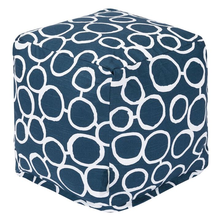Majestic Home Goods Cube Pouf Fusion Navy