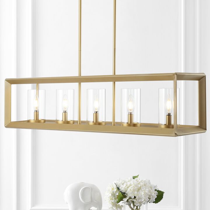Anna Linear Metal/Glass LED Pendant