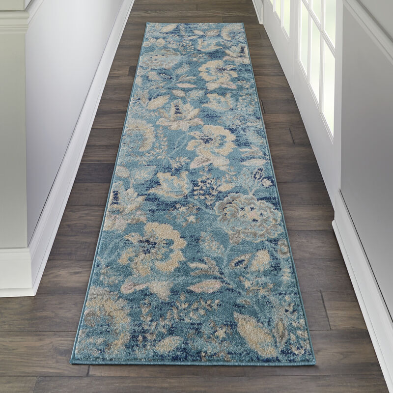 Tranquil TRA02 Turquoise 2' x 4' Rug image number 6