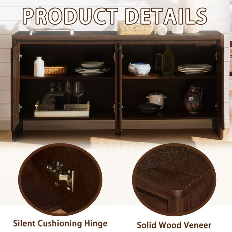 Debnul Wood 4-Door Buffet image number 4