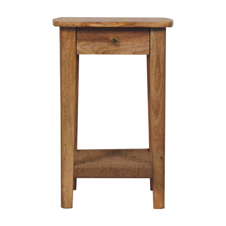 Artisan Furniture Solid Wood Rope End Table